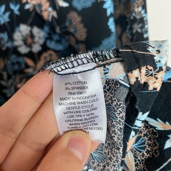 Boho Cottagecore Black Floral Puff Sleeve Mini Dress, Feminine Muti tear size 3X - Picture 7 of 8